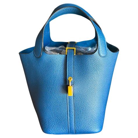 picotin hermes blue|hermes picotin 18cm.